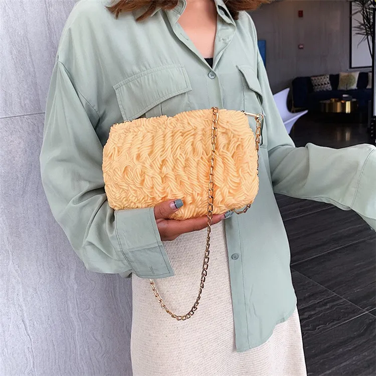 Creative Simulation Instant Noodle Shape Girls Rubber Purse Silicone School Handbag