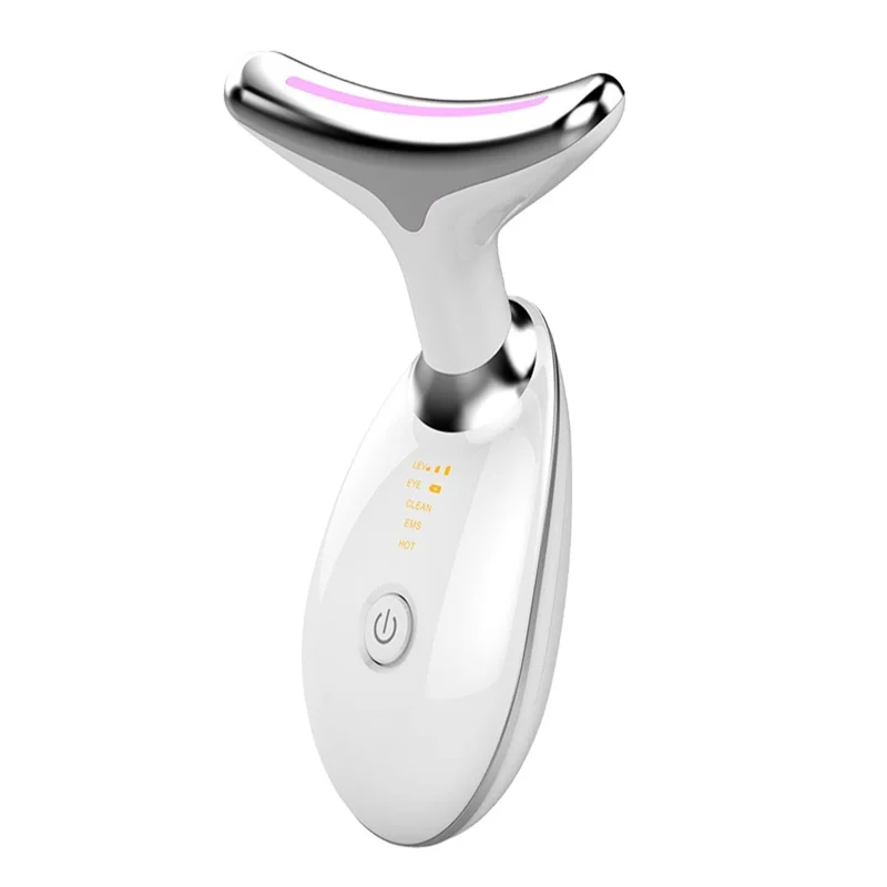 PSB anti wrinkles high frequency vibration 3 modes light neck massager lift skin rejuvenation tightening neck massager device