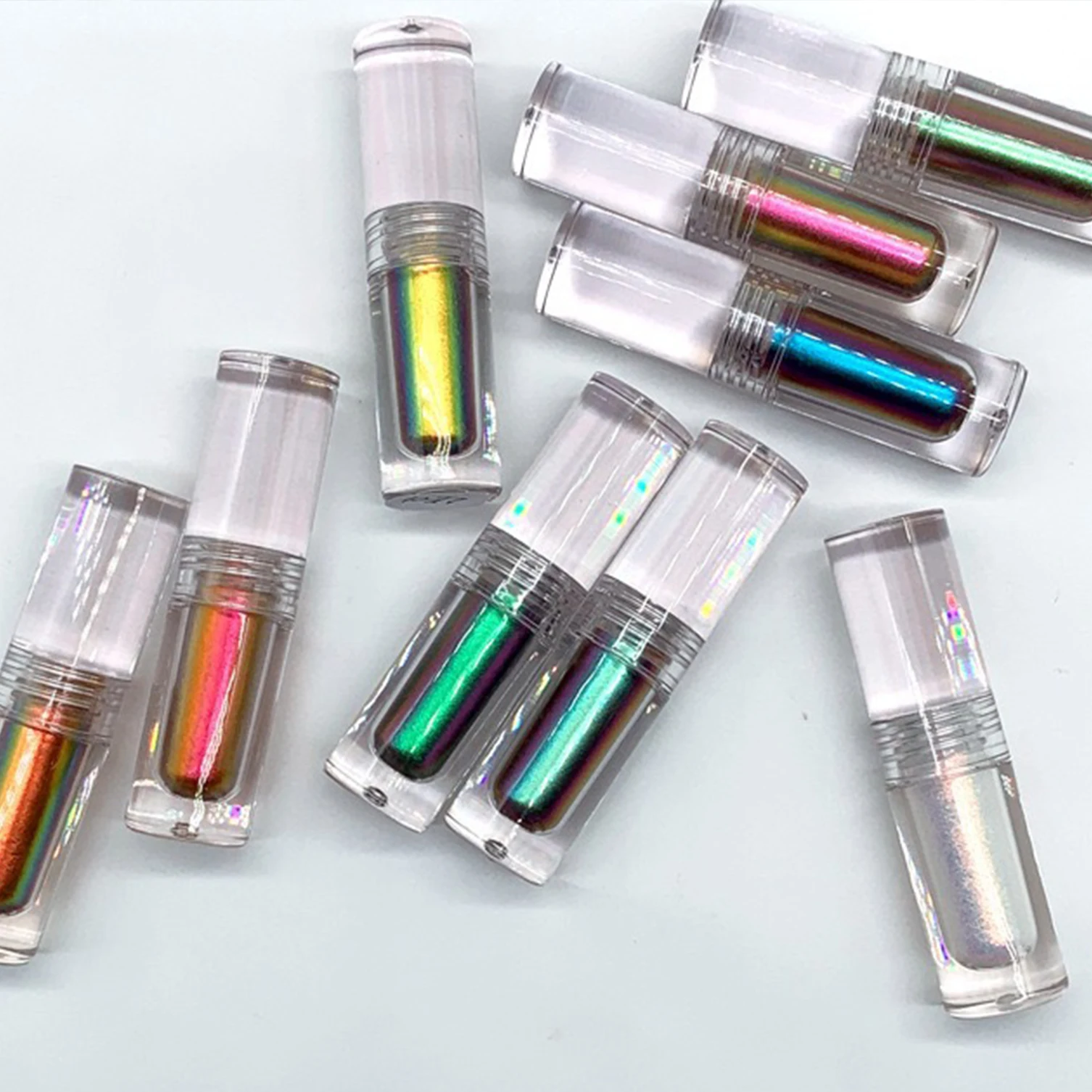 Cosmetic private label metallic eye shadow makeup liquid multichrome duochrome eyeshadow