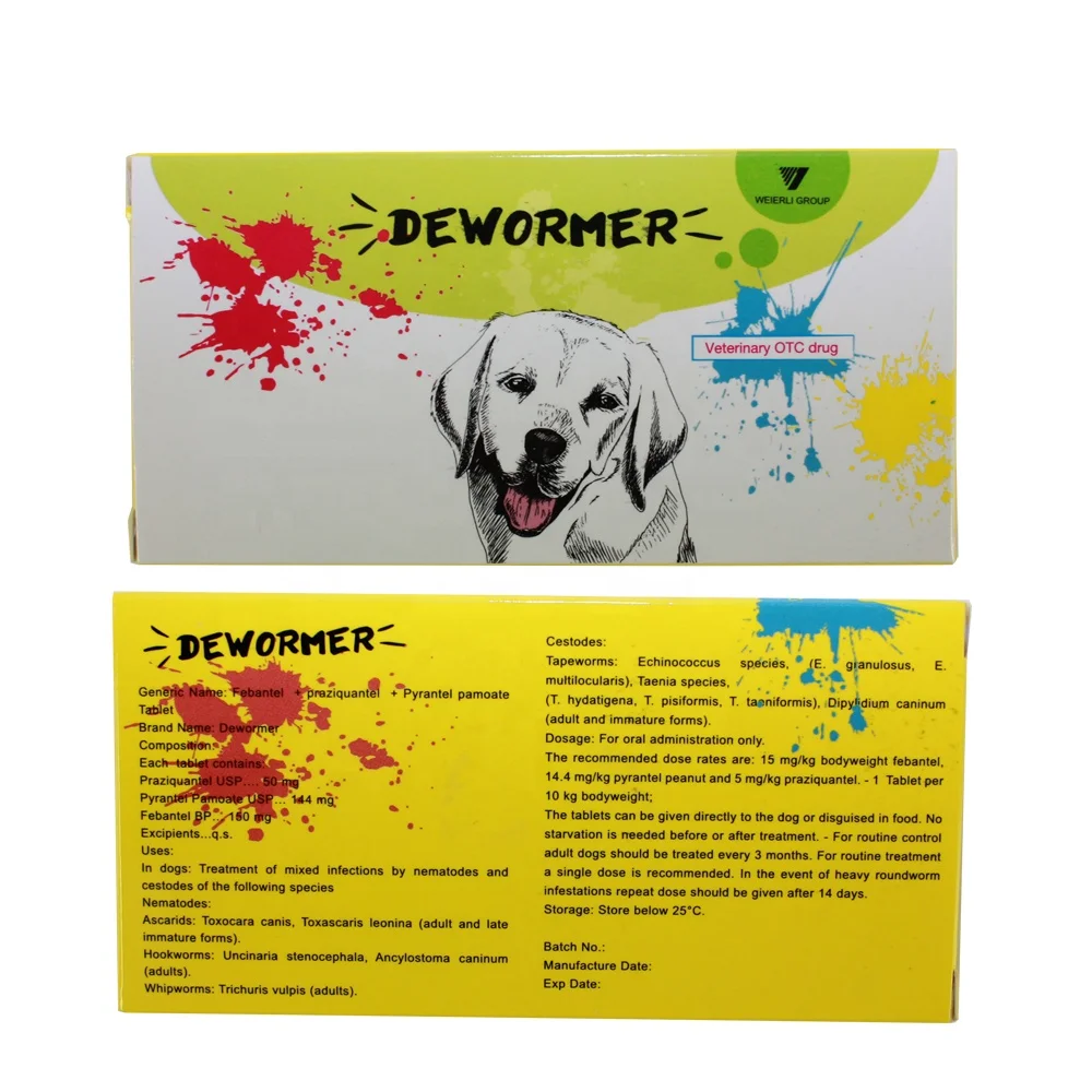 
Pyrantel Pamoate Oral suspension for dogs, Liquid Dewormer, Pet Medicine 