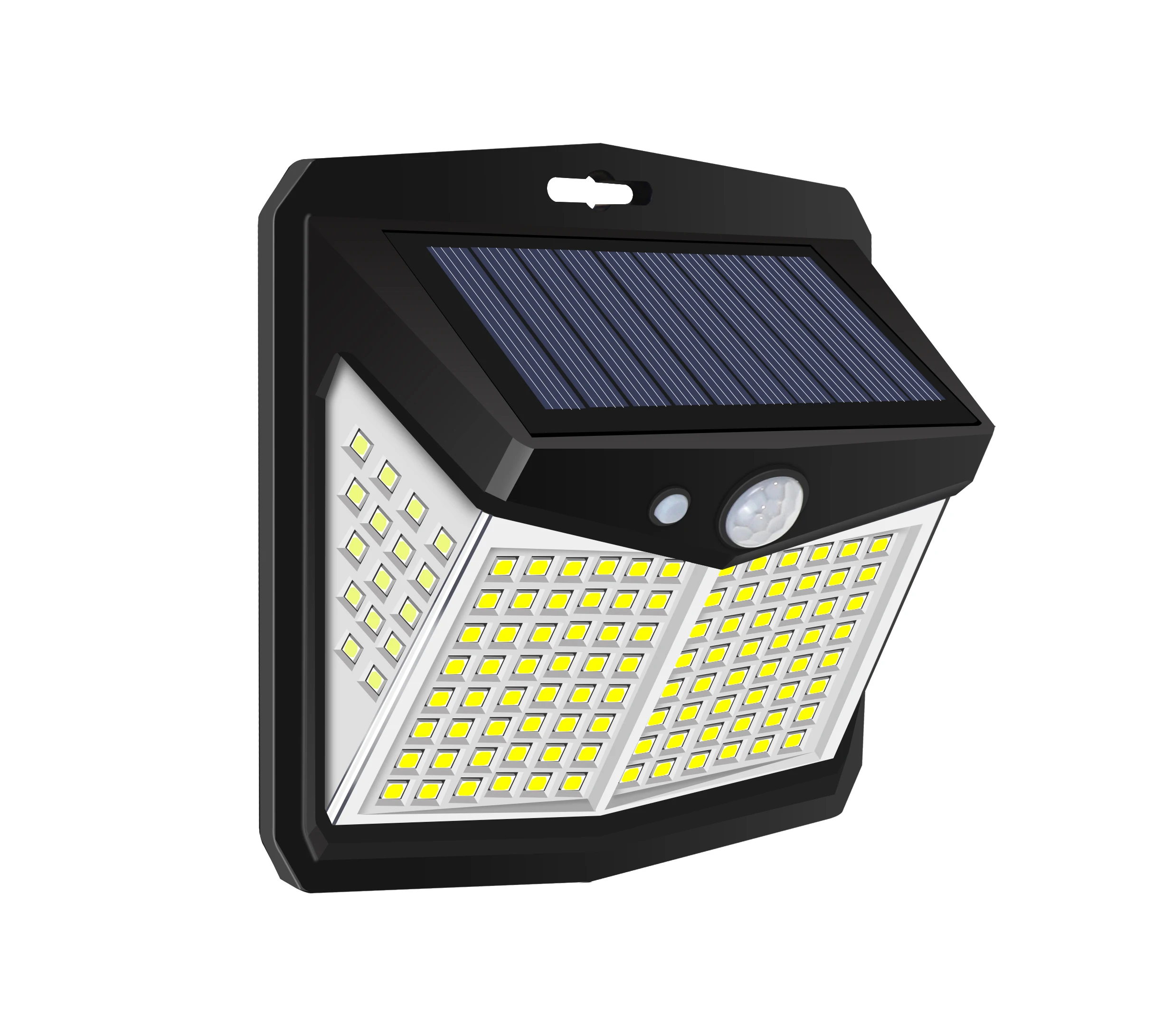 128 led solar wall light outdoor waterproof IP65 solar sensor wall light