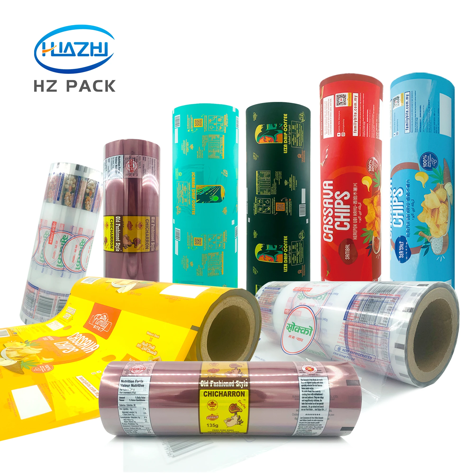 Food Grade Plastic Sachet retort automatic Mylar Roll For Candy Potato Chips Dumpling Packaging film roll