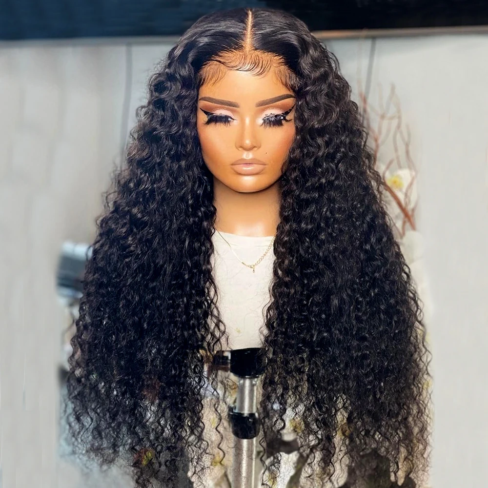 HD Wet And Wavy Loose Deep Wave Frontal Wig,Full Lace Front Human Hair Wigs For Black Women,Brazilian Water Wave Lace Front Wig