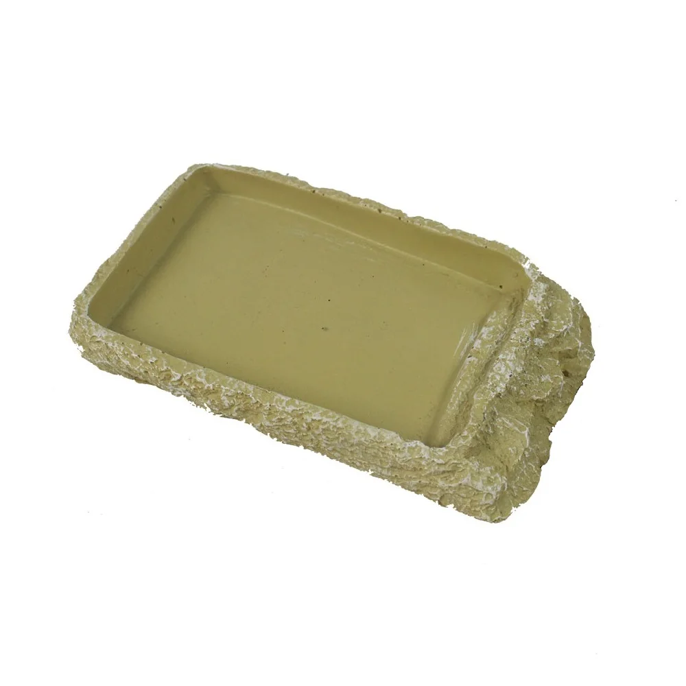 Hot Sale Resin Durable Reptile Food Water Dish Feeder Bowl for Lizard Turtle Gecko