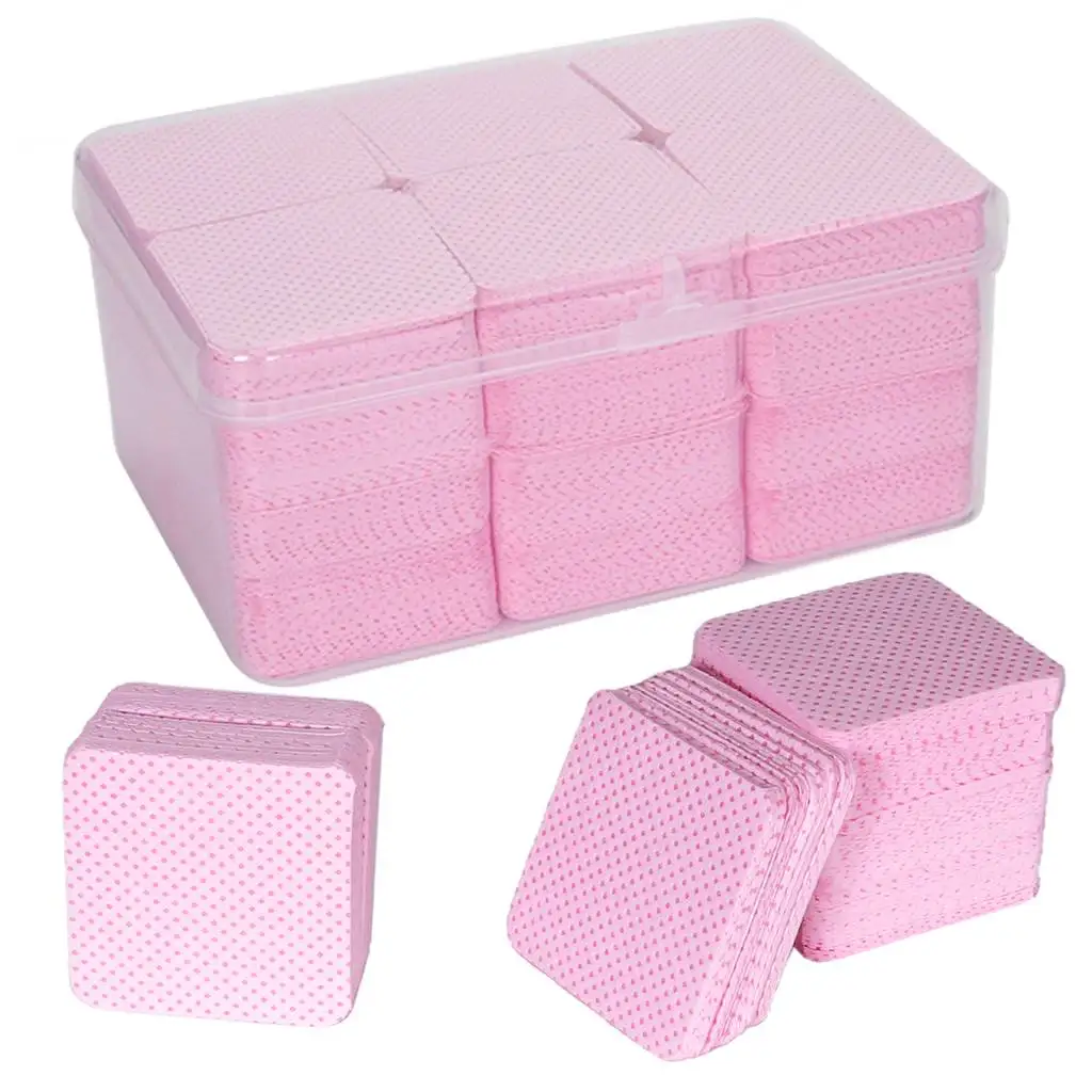 OEM Factory Wholesale 1080pcs Absorbable Eyelash Extension Glue Cleaning Pads Lint Free Nail Pads