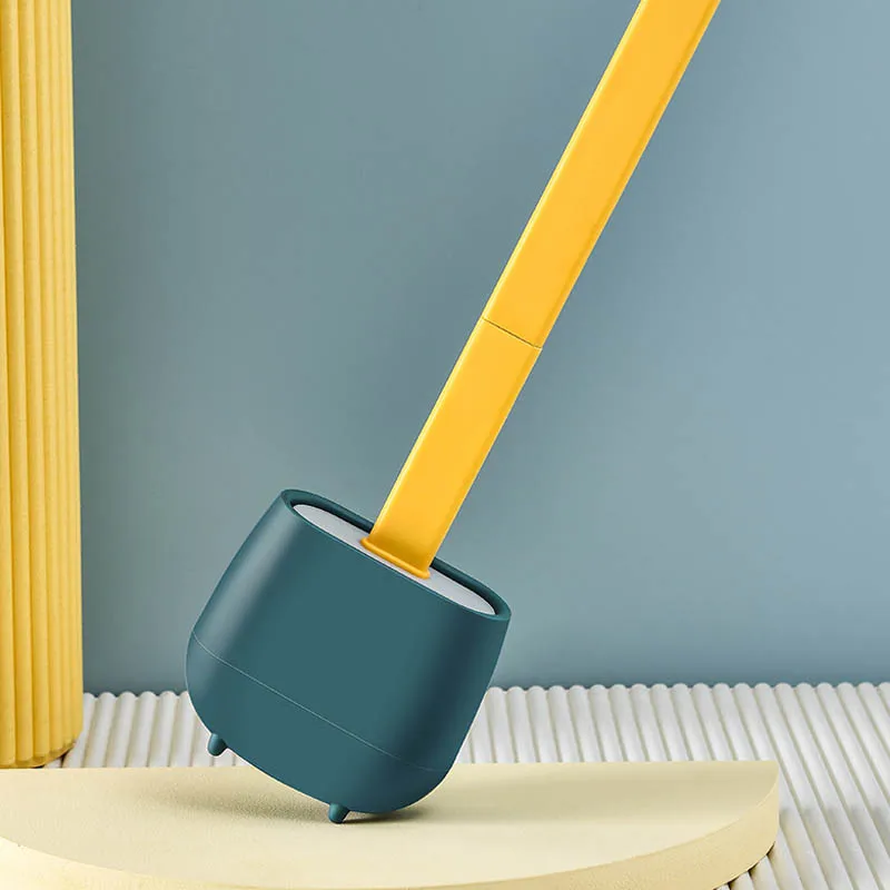 Clouds Silicone Toilet Brush with Bottle Holder Silicon Brushes Bristles Bathroom Bowl Set No Scratch Soft Cleaner Wall Mounted