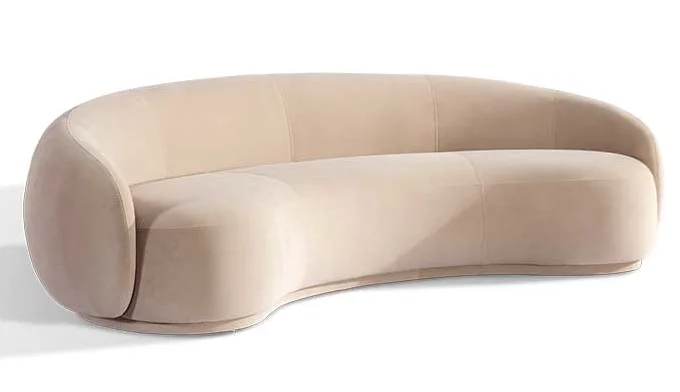 Italian Curved Couch Luxury Modern Design Custom Home Furniture Sitting Living Room Boucle Sofas For Home