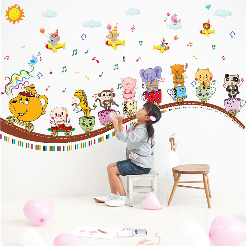 music wall sticker children room sticker animal wall sticker