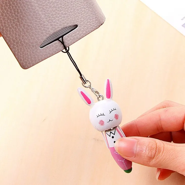 Мультяшная деревянная шариковая ручка для учеников начальной школы креативный канцелярский подарок детей