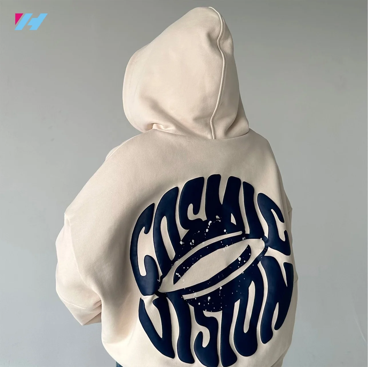 Custom Manufacturer Cotton Thick Women 500 Gsm 3D 500Gsm Puff Print Hoodie