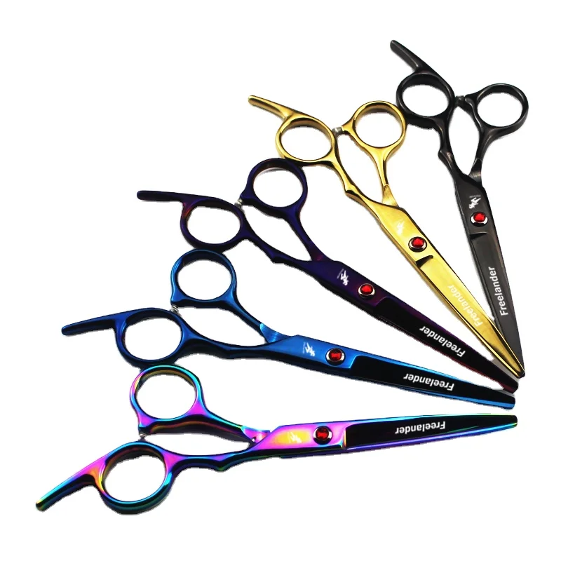 6,0 дюймов LCH-21 нержавеющая сталь новый fFashion besign на плоской подошве Парикмахерские ножницы