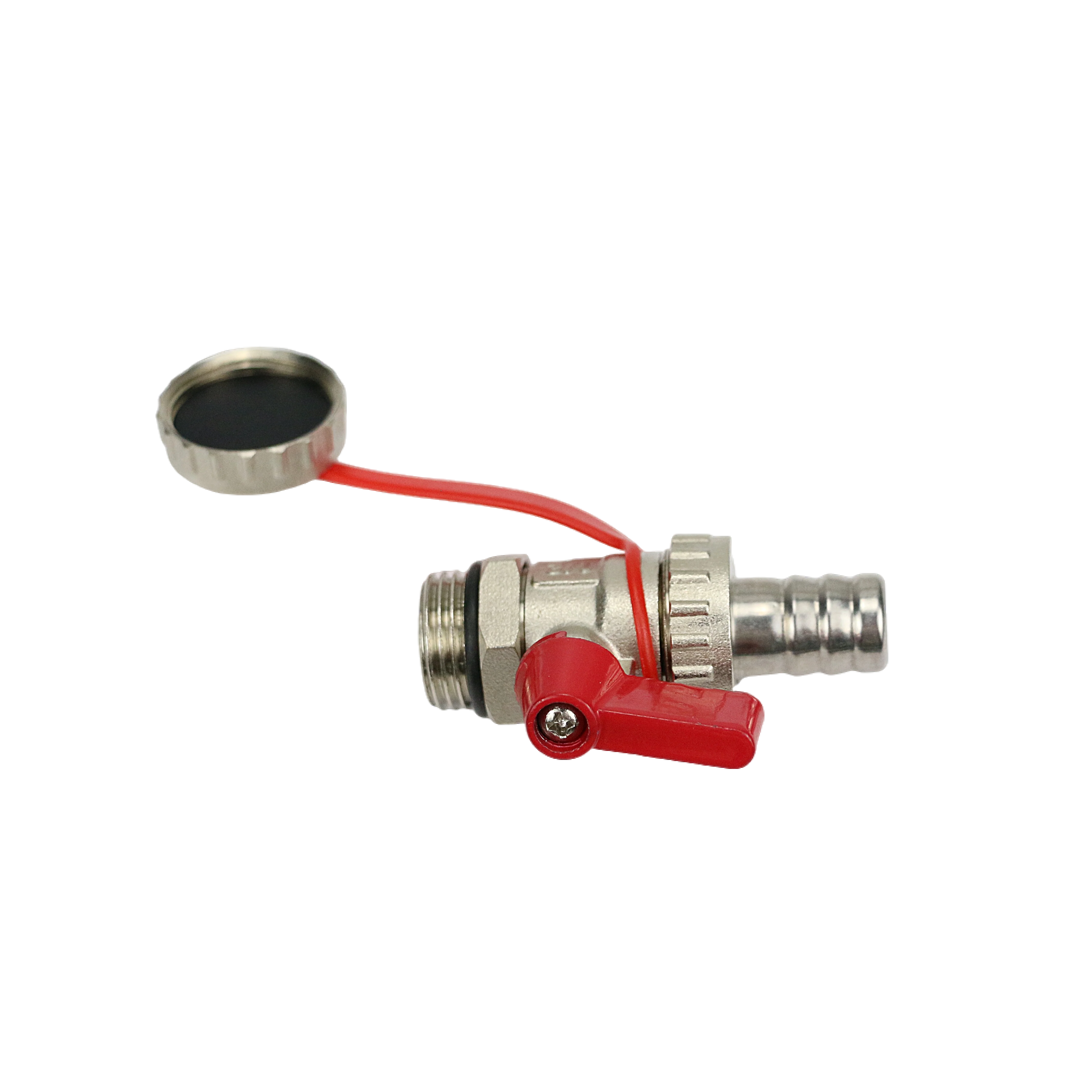 Factory 1/2 Pressure Relief Brass Water Drain Valve with Cap For Underfloor Heating System