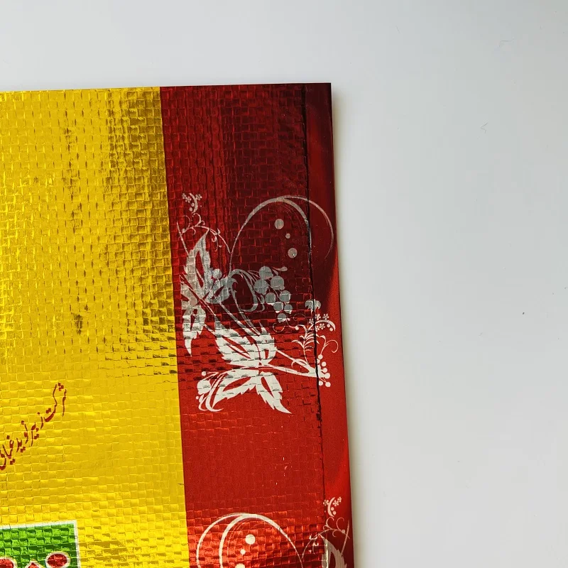 China Manufacturer Silver rice bag 25kg 50kg plastic rice bag with handle