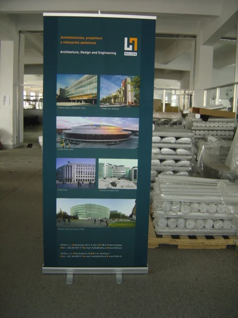 Roll Up Advertising Banner Stand Rollup Standee Aluminum Roll Screen Stand Retractable Banners