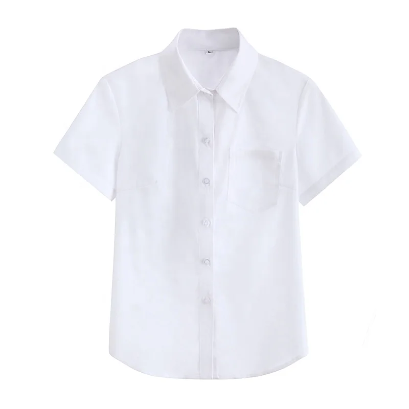Cheap Price Boy And Girls White Students School Uniforms Shirt Top Blouse