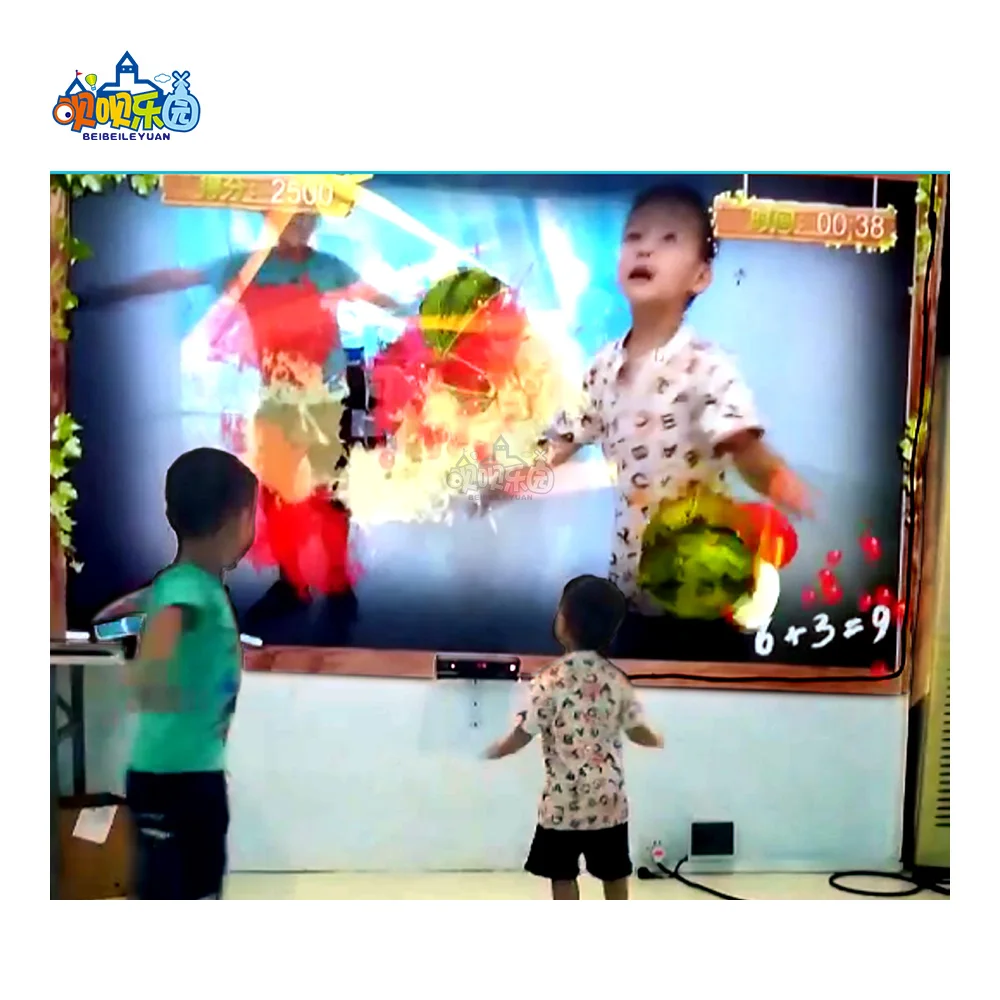 Indoor Synchronized 7D Hologram Tech Interactive Projection Game for Kids