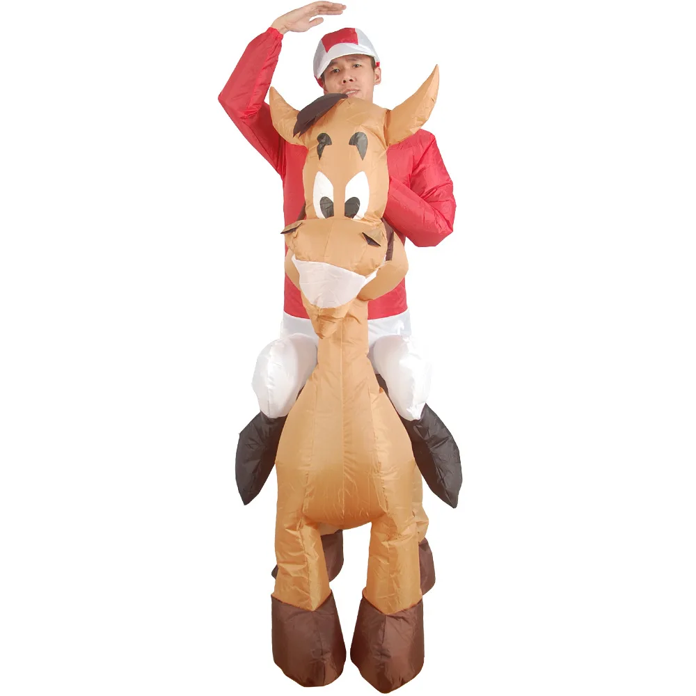 Unisex Adults Ride on Donkey Inflatable Halloween Costume Halloween Christmas Carnival Inflatable Costume