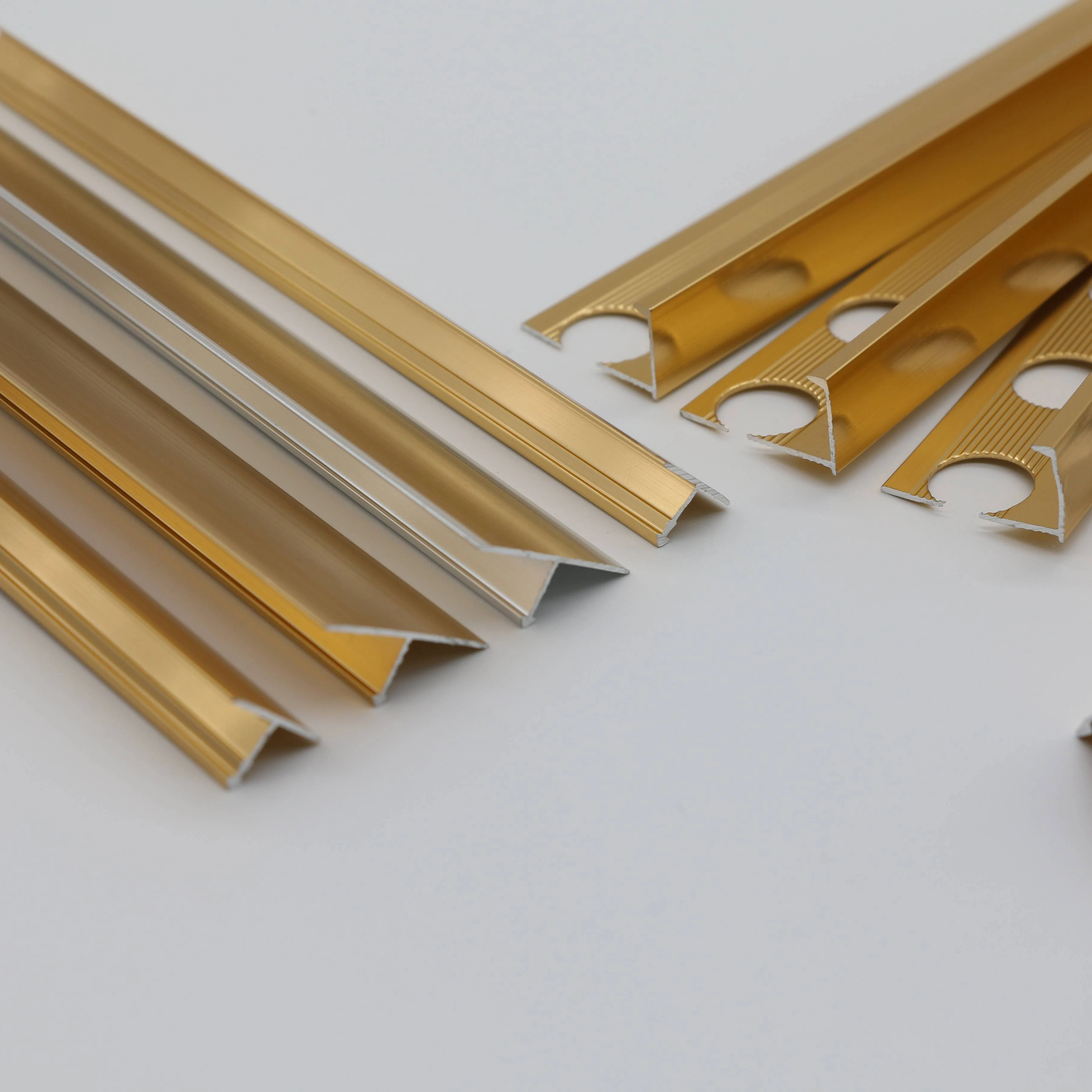 Factory-direct Aluminum Floor Tile Trims Decoration Edge Trim Aluminum Corner T Strips