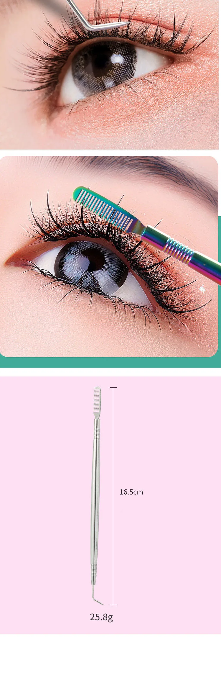 Beauty Eyelash Lift Perm Tool Stainless Steel Lash Separating Rods Eyelash Perm Lifting Stick