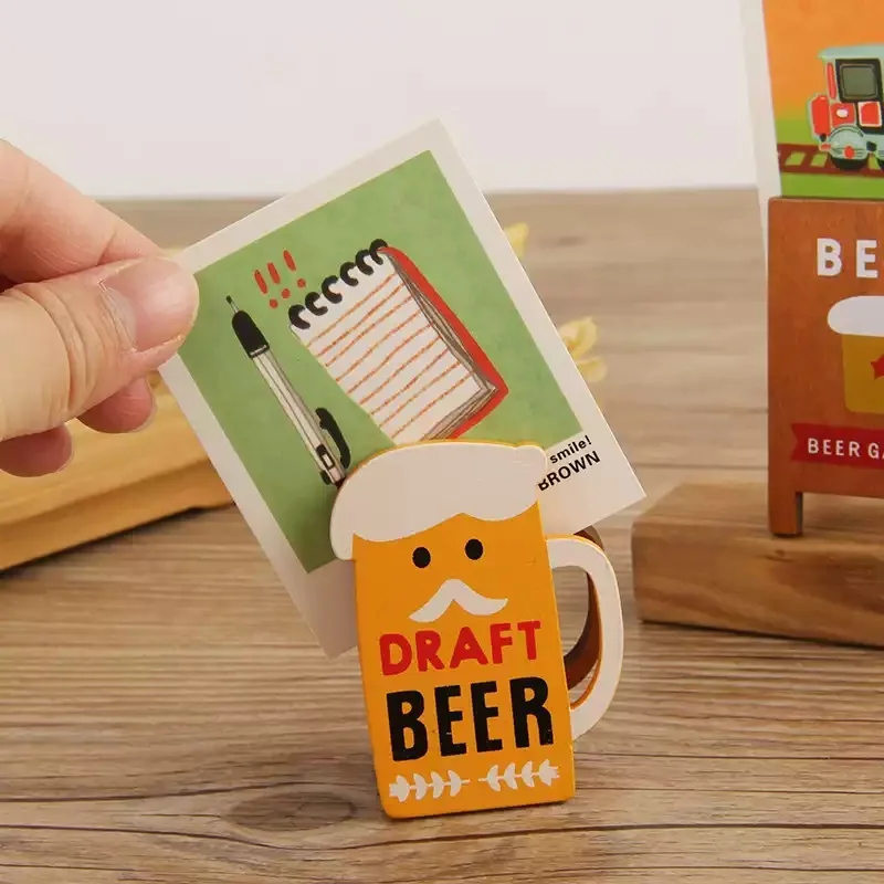 STICKERS PUNK Cafe Beer Style Name Card Holder Clips Picture Memo Note Photo Stand Office Supply Home Decoration 03412