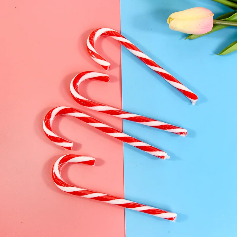 wholesale custom halal rainbow hard merry christmas candy cane