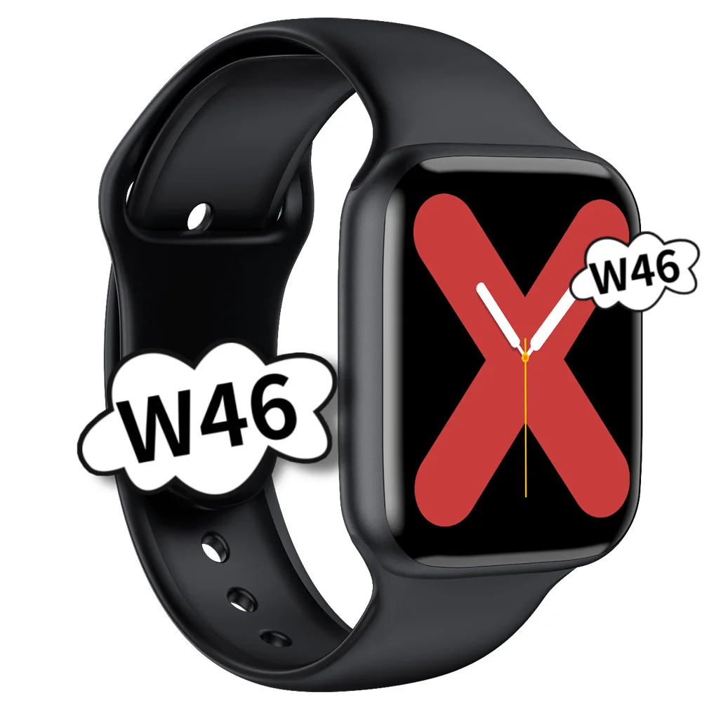 
New Arrival 2021 W46 Smart Watch IP68 Waterproof BT Sport Fitness Tracker Step Counter Smart Bracelet W46 