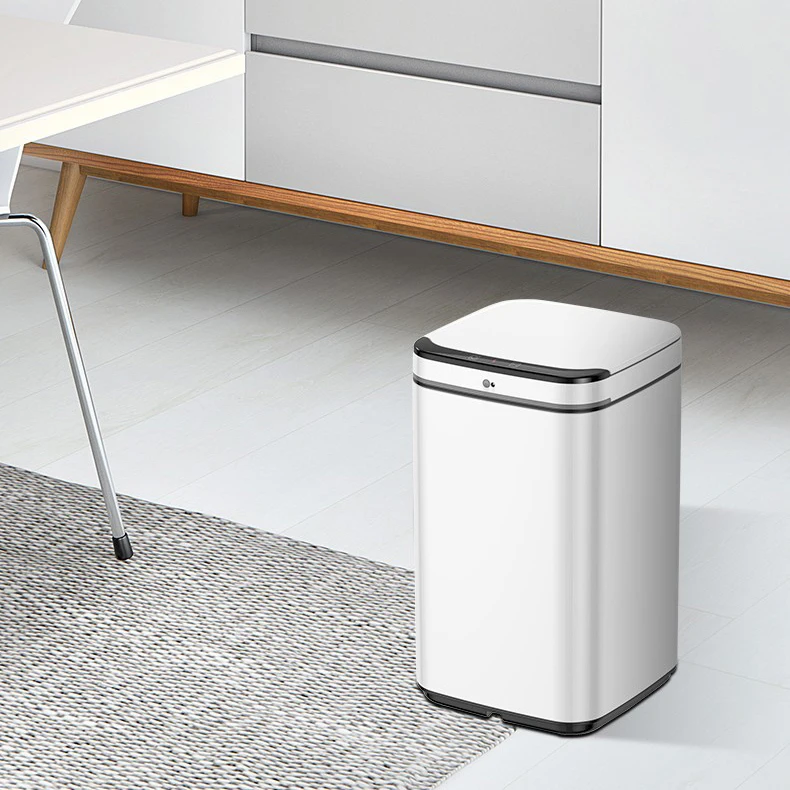 Households Products Stainless Sensor Trash Bin Soft Close Bathroom Kitchen Automatic Sensor Bin with LED designed