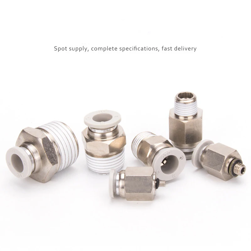 Pneumatic Fittings PC4-01 PC4-M5 PC4-M6 Bore 4mm For 4mm PTFE Tube Connector Coupler quick Pneumatic Connector