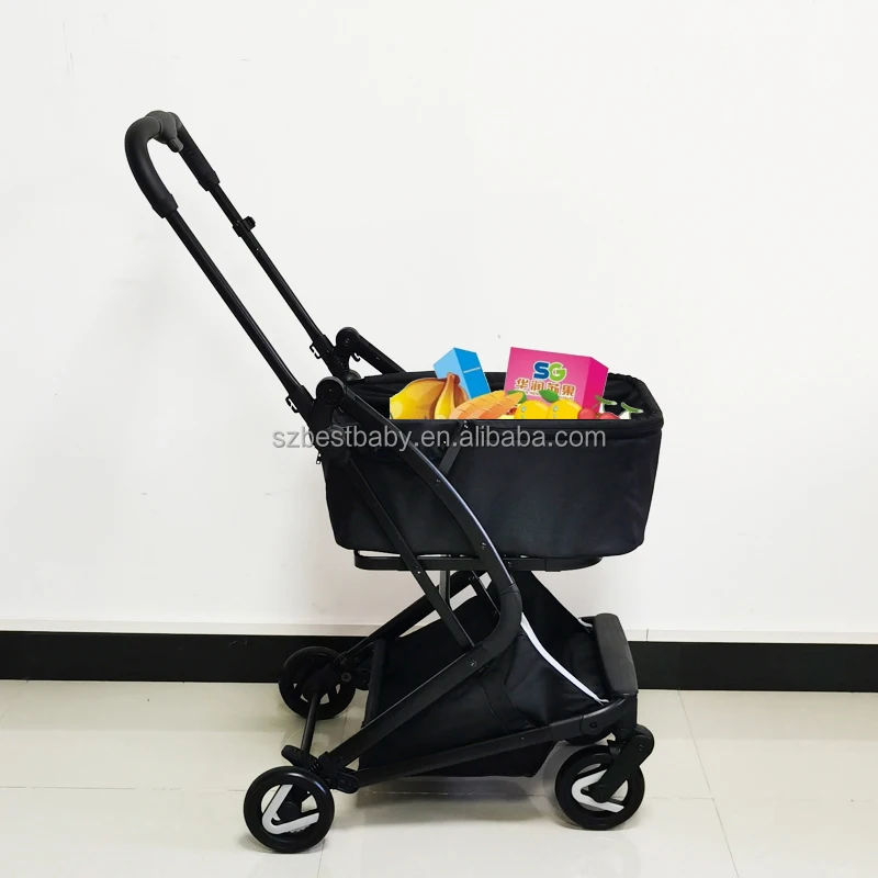 Hot Sale Luxury  Automatic Folding  Shopping Cart with Swivel  Wheels lightweight portable multipurpose shopping trolley