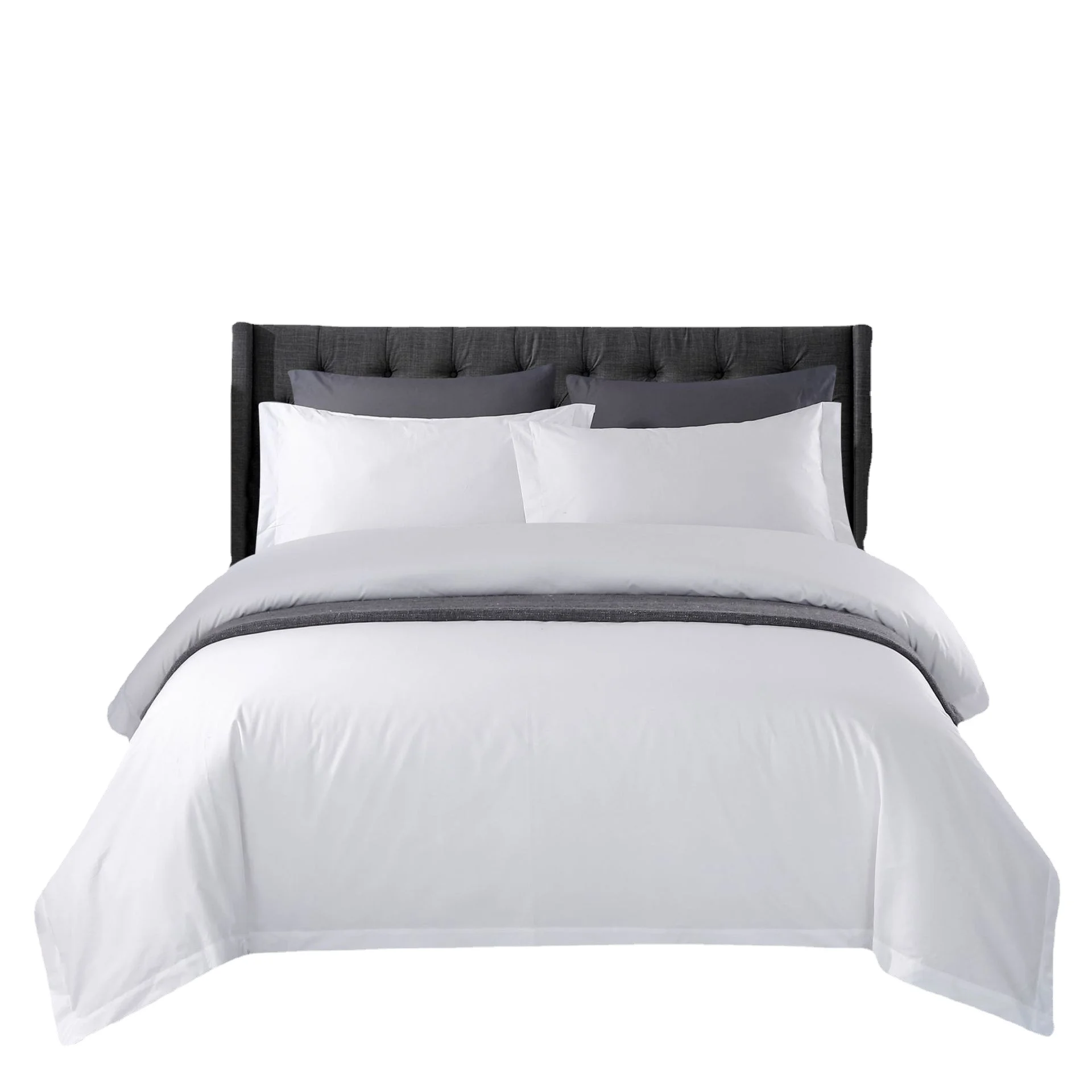 Professional 180tc 200tc 250tc Hotel Bed Linen Bedsheet Luxury Queen King 100% Cotton White flat sheet for hotel