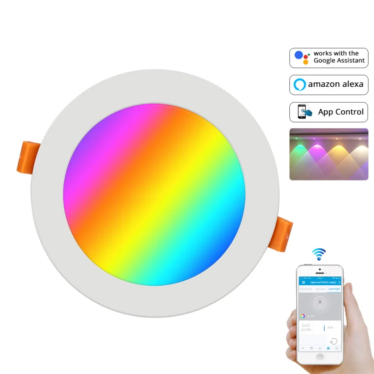 2.5 3.5 Inch 5W 7W 9W Indoor Ceil Lighting Cct Dimmable Round Recessed Led Down Lamp Smart Tuya Wifi Rgb Led Downlight