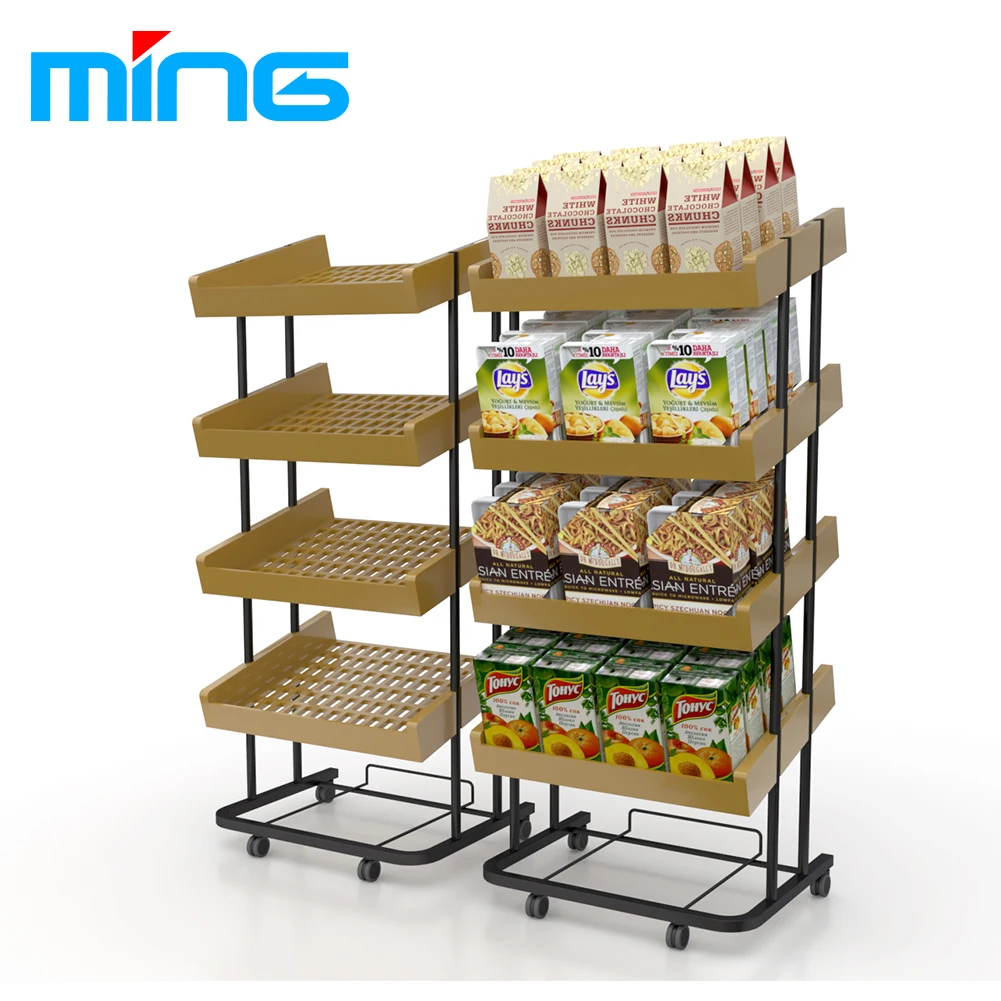 Supermarket Bread Shop Retail Wooden Display Racks