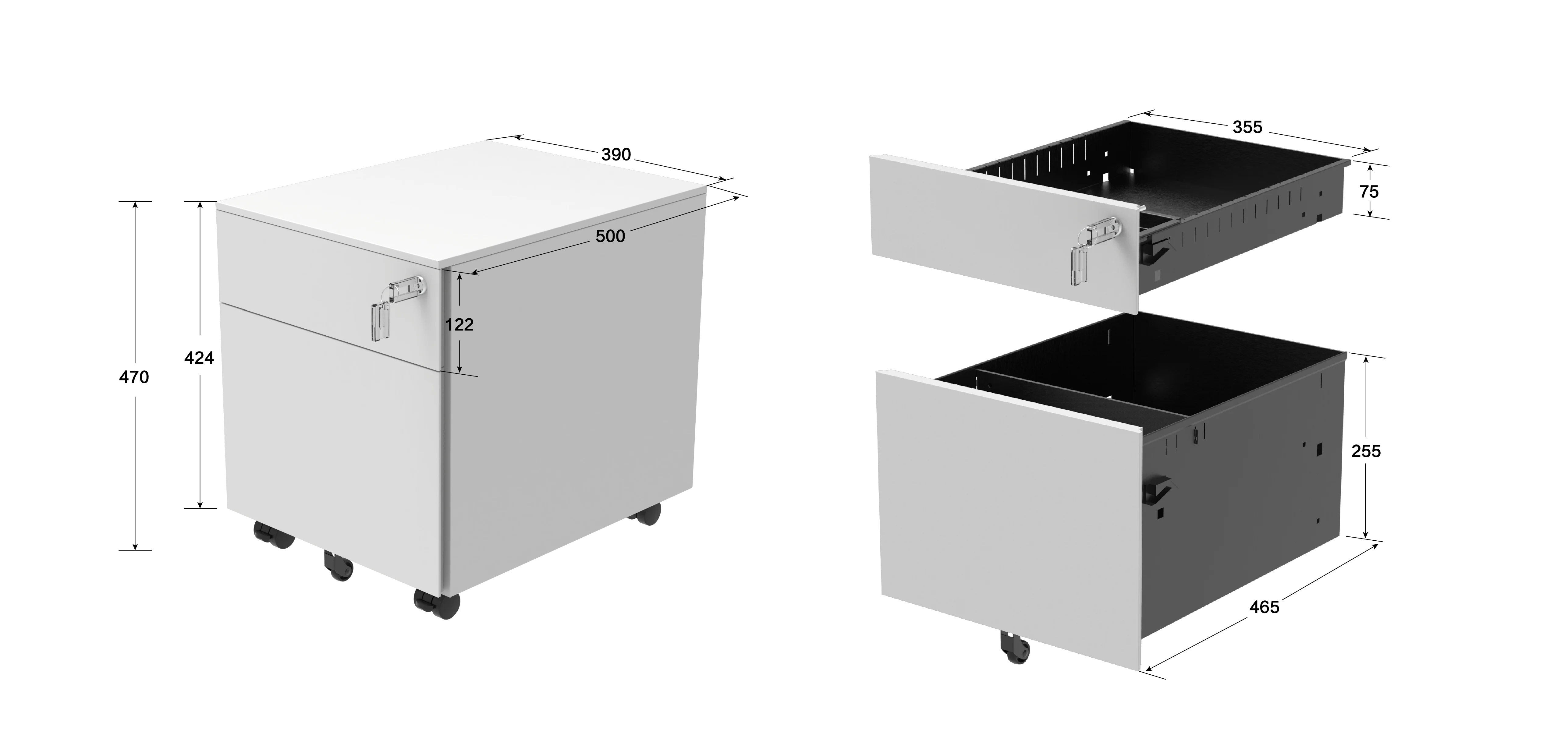 Office furniture equipment 3 drawers cabinet filing cabinet for A4 File steel metal Cabinet Mobile Pedestal moving storage