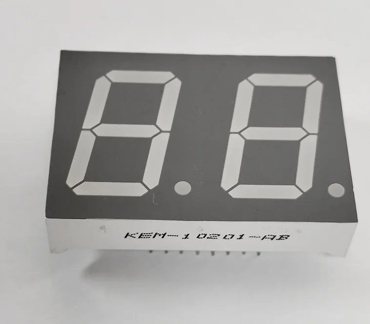 1inch 18 pin 2 digit 7 segment display de 7 segmentos catodo comum green