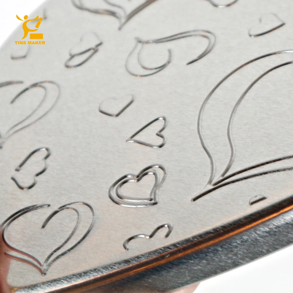 Custom Thanksgiving heart-shaped hard candy tin candy window display tinplate tin box tin with lid