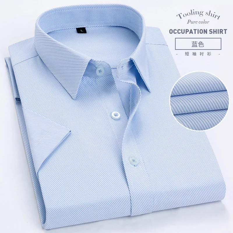 Vintage Fashion Linen Short Sleeve Shirts Mens Jackets Blouse Plus Size Clotheswith Stripe