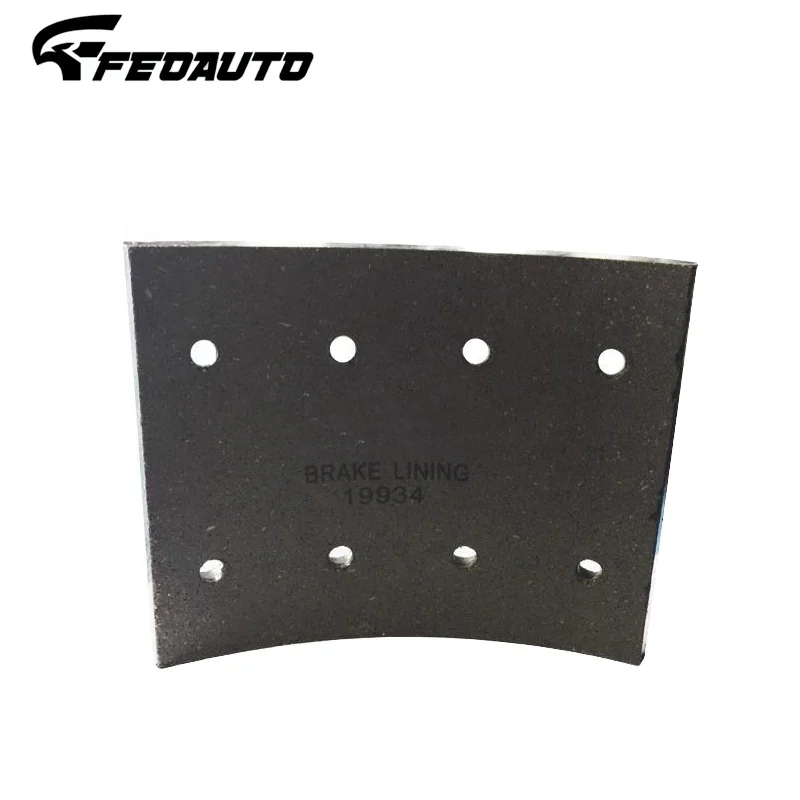 Brake Lining Manufacturing Non-asbestos Material RN/100 MB brake lining Sheet Brake Shoe Lining 19934 For Trucks