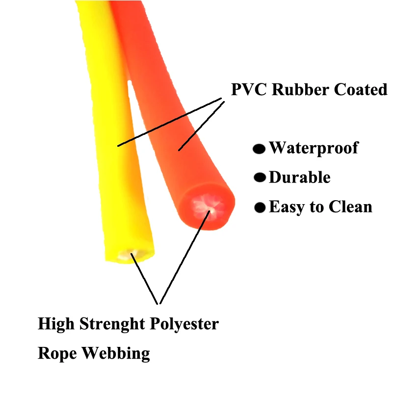 10m Dog Training Round Rope Leash For Greyhound, Orange PVC Coated Nylon Hunting Rope Long Dog Leash