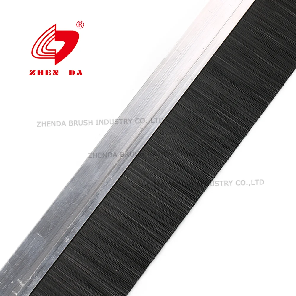 Dustproof Hollow Metal Doors Premium Aluminum Brush Door Sweep Brush Strip