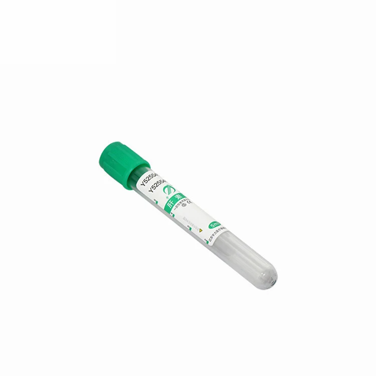 Green vacuum blood collection tube lithium heparinized capillary tube