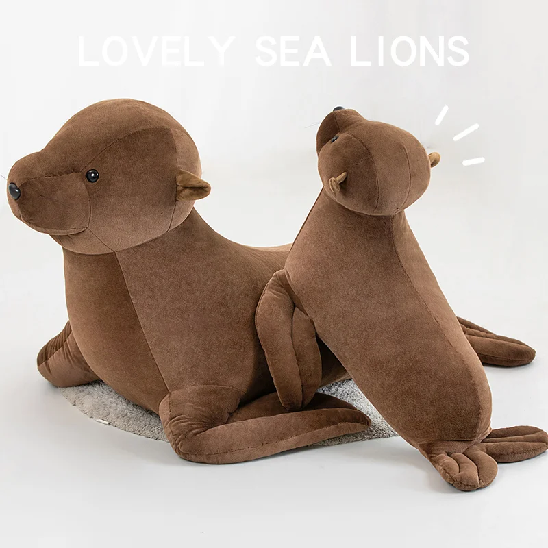Custom Greenmart Birthday Gift Brown Sea Lion Plush Toy Stuffed Ocean Animal Plush Sea Lion Made