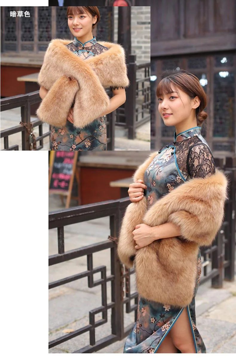 Лидер продаж, женская меховая Роскошная шаль, новый дизайн, зимний теплый шарф