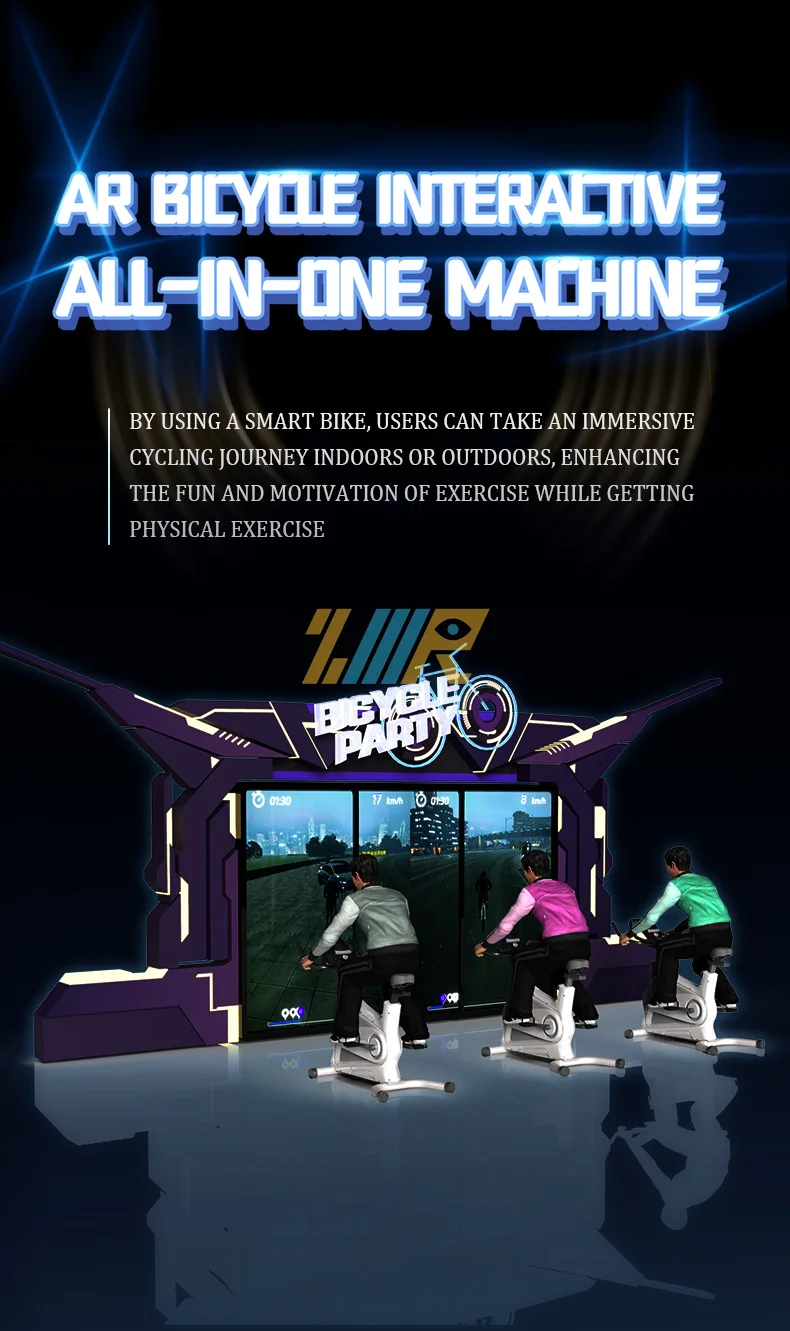 New Design Fitness Sports equipment Dynamic bike dynamic racing interactive bike game intelligent bicycle interactive system