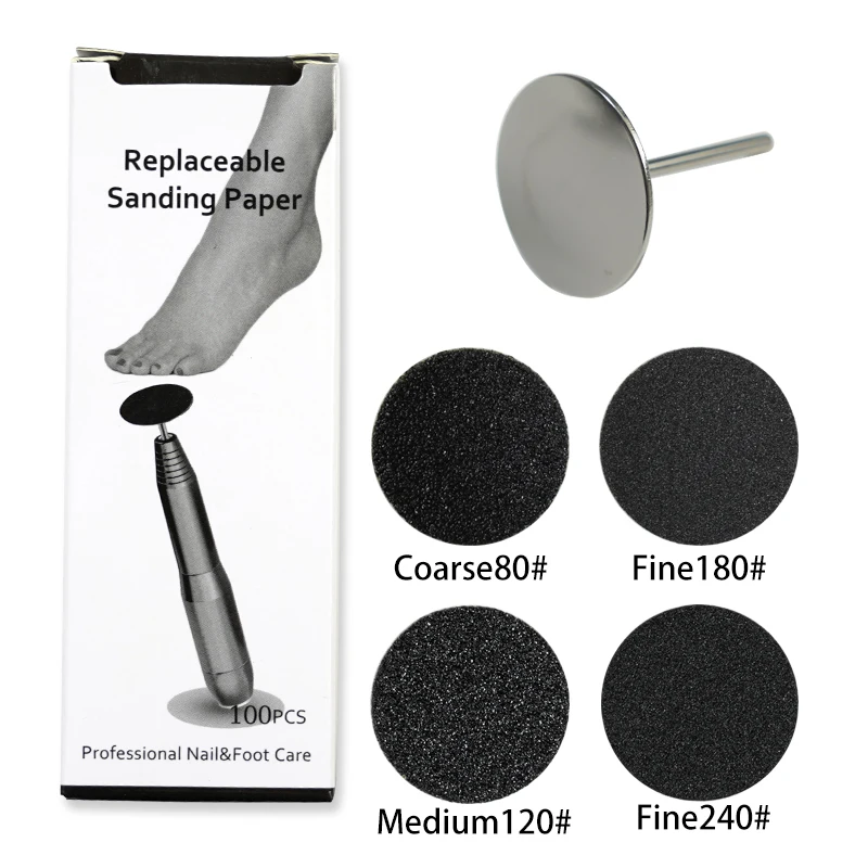 Dead skin pedicure sandpaper nail art remove tool electronic foot file callus remover foot sanding paper