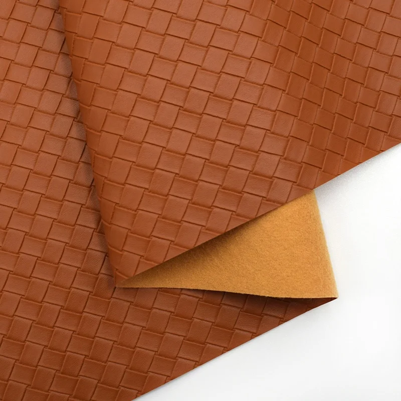 weaved popular Vinyl Rexine PVC Synthetic Leather Fabric Faux Leather For Car Mat  Upholstery forBags