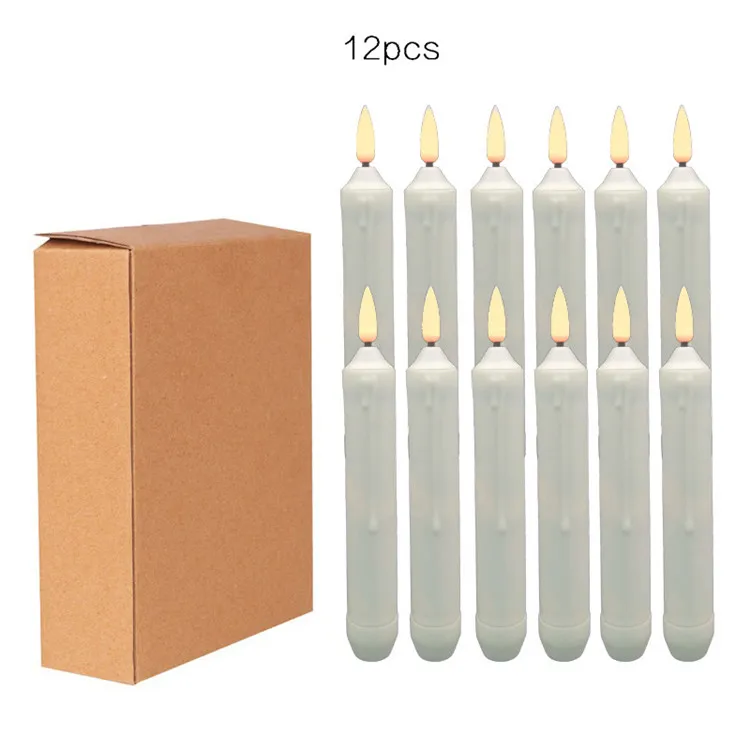Electronic Candle With Realistic Flickering Flame Safe Flameless For Home Table Centerpiece Decor Party Romantic Ambiance