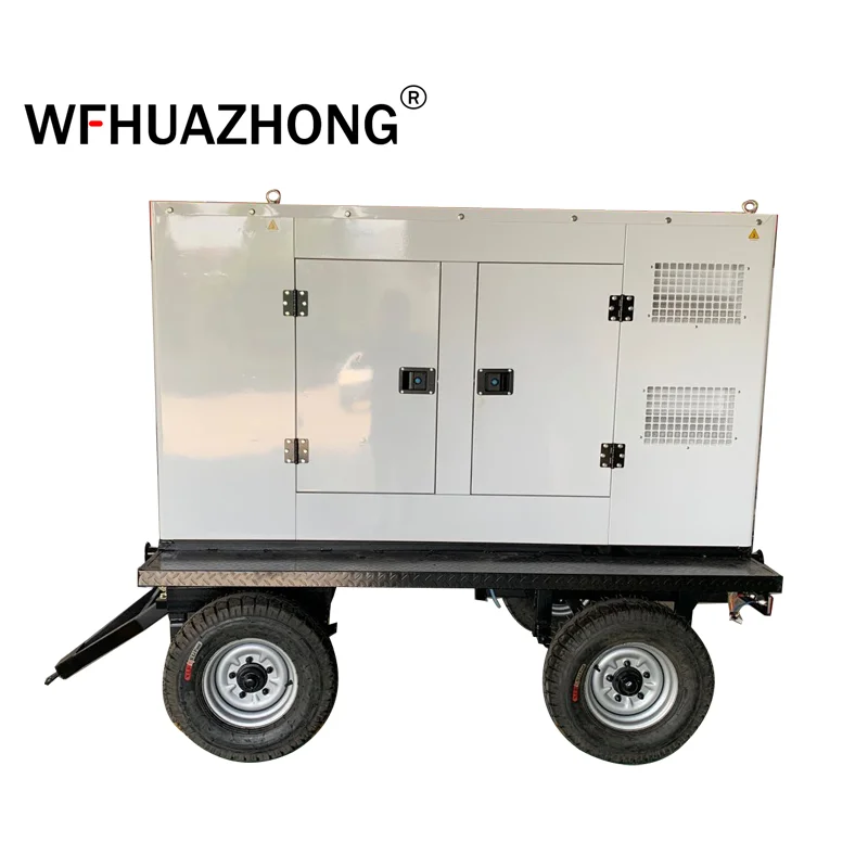 Super silence generator portable mobile type diesel generator in 50KW powered by Ricardo engine