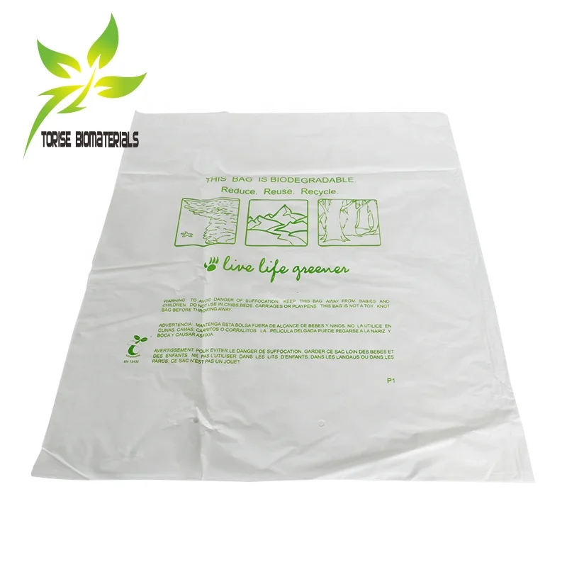 Wholesale 100% biodegradable and compostable corn starch plastic self adhesive bags