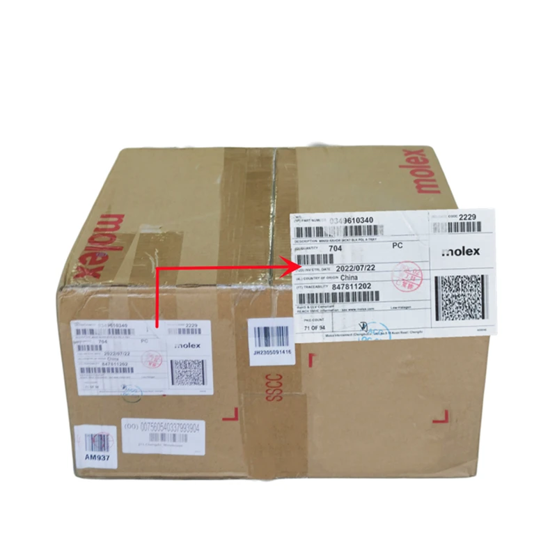 Original 2.0mm Mini50 Header Molex Connector 349610340 Male PCB Surface Wire to Board Right-Angle Hybrid Black 34 Pin for Sale