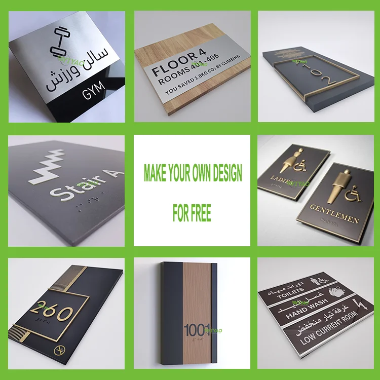 YIYAO factory custom number door sign supplier hotel